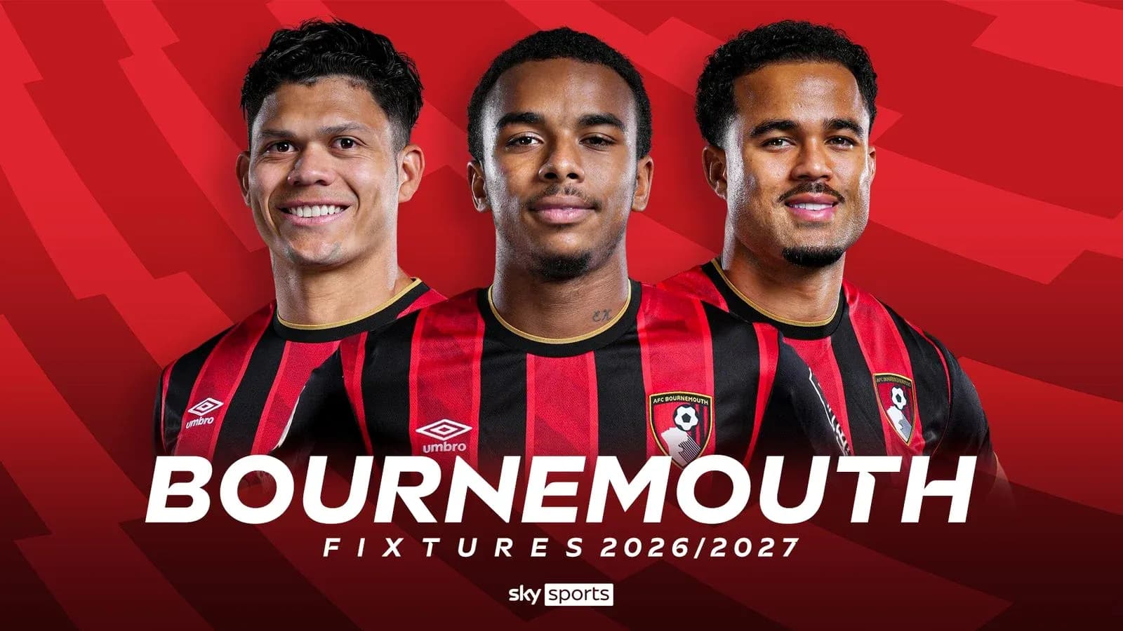 Игроки AFC Bournemouth в клубной форме на фоне