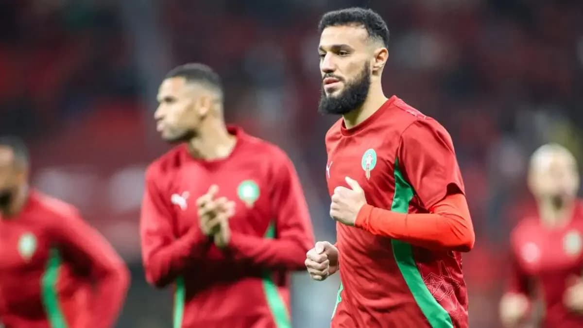 Игроки Марокко на разминке перед матчем