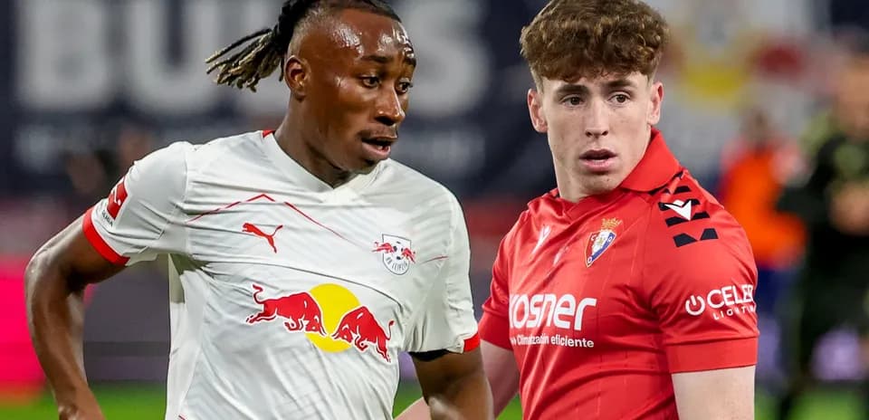 Игроки в форме RB Leipzig и Osasuna на поле