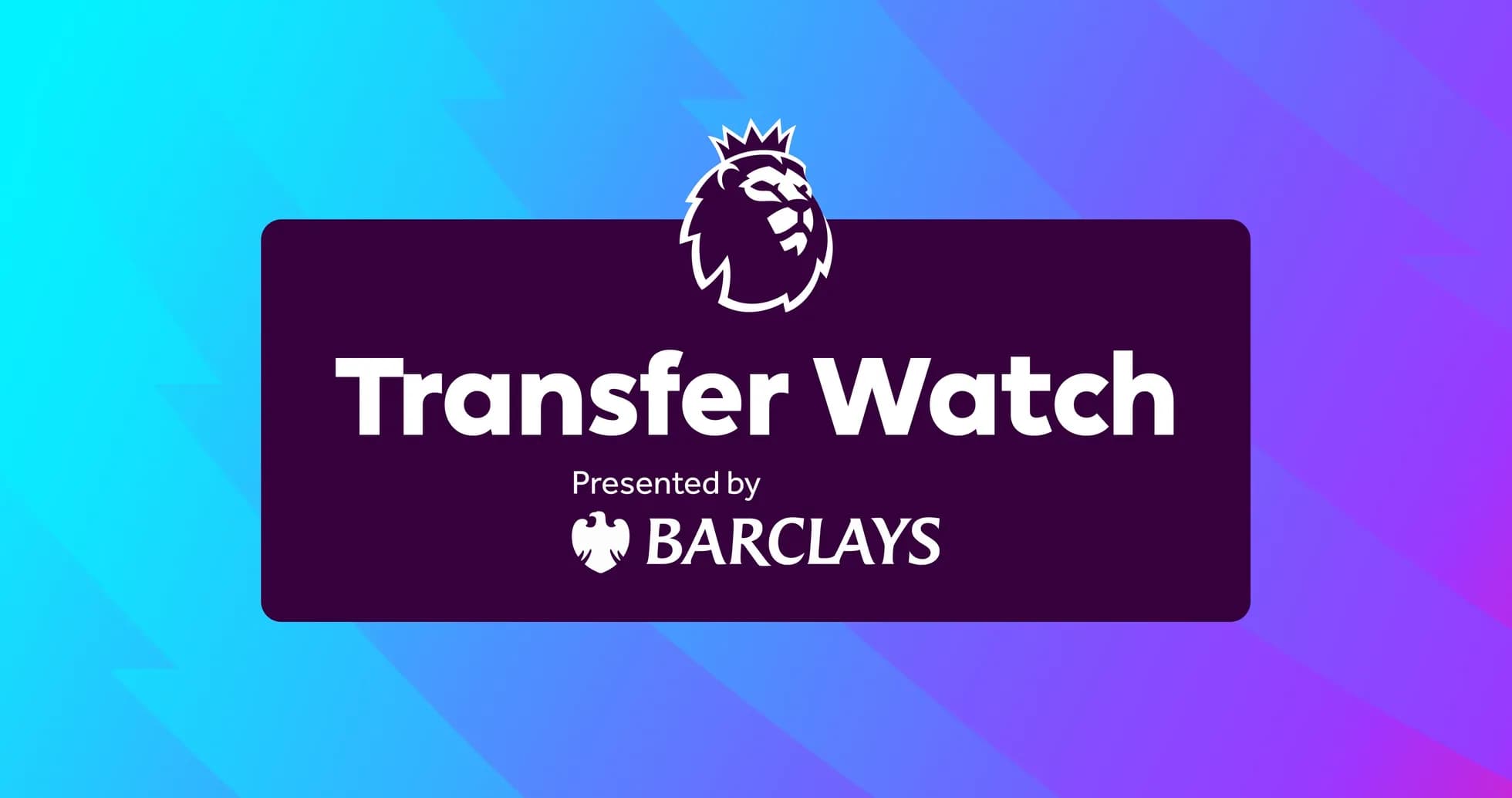 Логотип Transfer Watch от Barclays на фоне градиента Логотип Transfer Watch от Barclays на фоне градиента