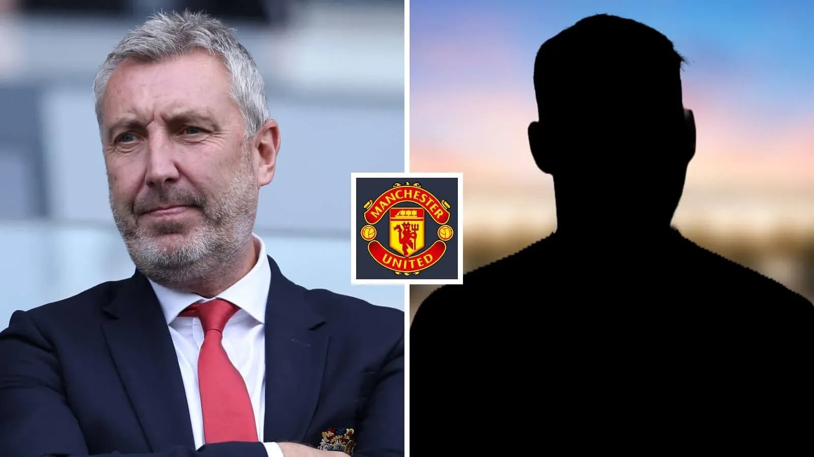 Менеджер с логотипом Manchester United на фоне Менеджер с логотипом Manchester United на фоне