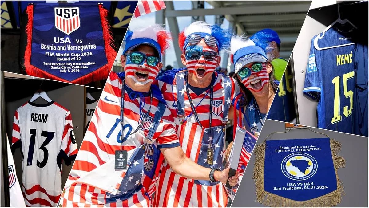 Фанаты США на матче с Боснией и Герцеговиной Фанаты США на матче с Боснией и Герцеговиной