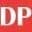 Логотип с буквами D и P на красном фоне Логотип с буквами D и P на красном фоне