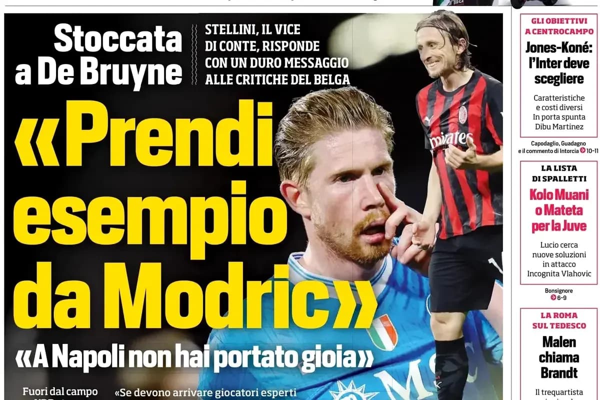 De Bruyne and Modric featured in sports headline De Bruyne and Modric featured in sports headline